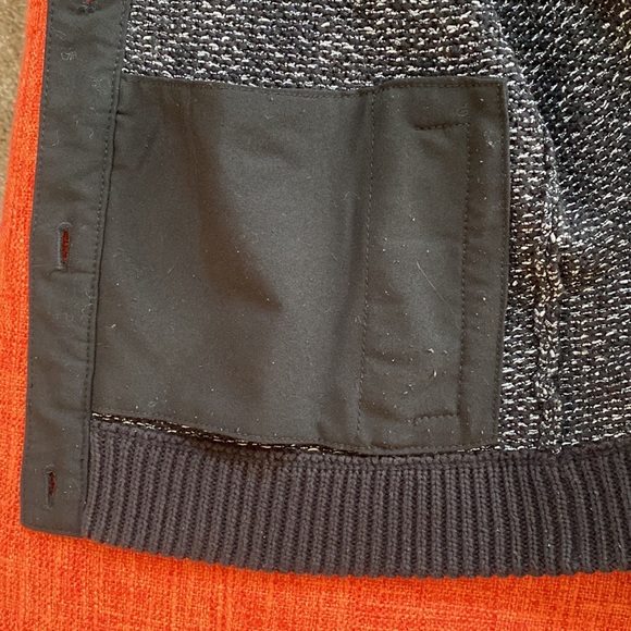 Rag & Bone Tweed Knitted Baseball Varsity Jacket Leather Trim - Picture 8 of 8